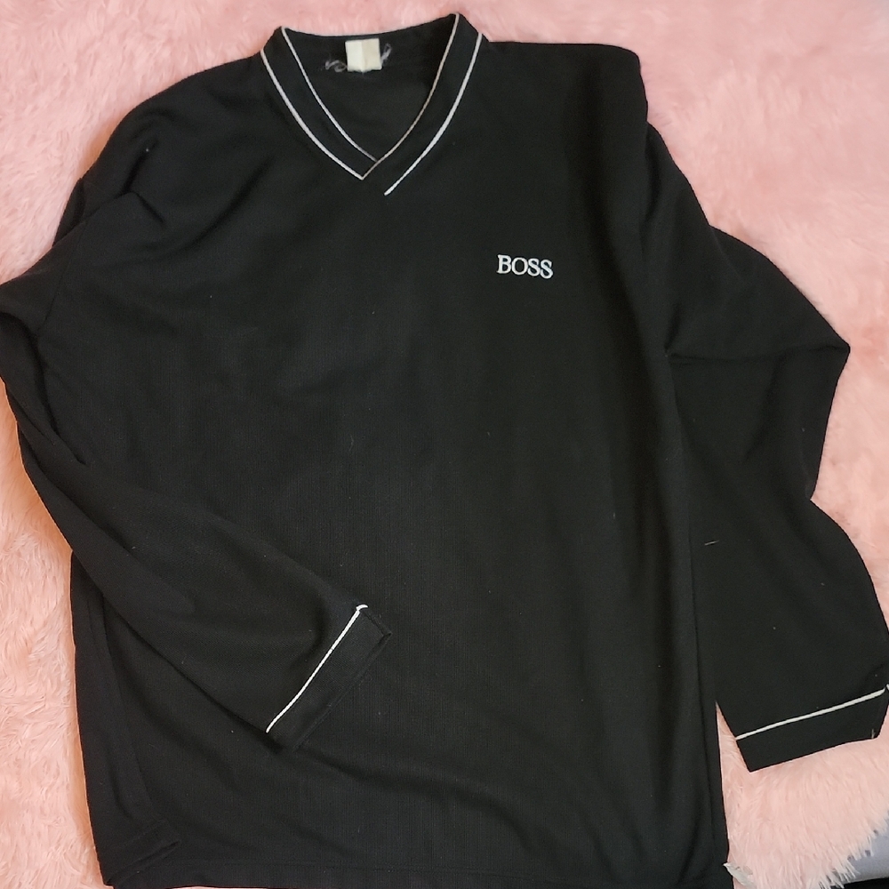 BOSS Men's Black Sweater
